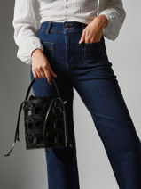 Bucket Bag Epona Leather Etrier Multicolor epona EEPO136M-vue-porte