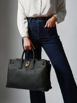 Handbag L Equestre Leather Etrier Multicolor equestre EEQT142L-vue-porte