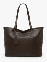 Leather Caviar Tote Bag Milano Brown caviar CA19111N