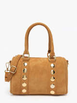 Handbag Velvet Leather Milano Brown velvet VE25066