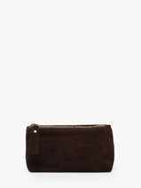 Pouch Velvet Leather Milano Brown velvet VE22114