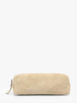 Trousse Cuir Milano Beige velvet VE22116