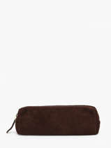 Pouch Velvet Leather Milano Brown velvet VE22116