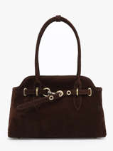 Shoulder Bag Velvet Leather Milano Brown velvet VE260610