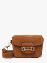 Shoulder Bag Velvet Leather Milano Brown velvet VE260611