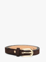Belt Leather Milano Brown velvet VE25068