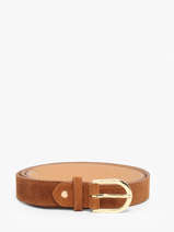 Belt Leather Milano Brown velvet VE25067