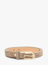 Belt Leather Milano Beige velvet VE25068