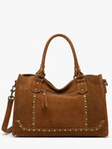 Sac � Main A4 Houston Cuir Basilic pepper Marron houston BHOU22