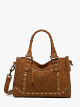 Sac Bandouli�re Houston Cuir Basilic pepper Marron houston BHOU72
