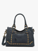 Shoulder Bag Houston Leather Basilic pepper Blue houston BHOU72