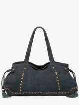 Shoulder Bag Houston Leather Basilic pepper Blue houston BHOU80