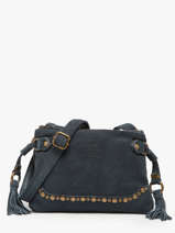 Sac Bandoulire Houston Cuir Basilic pepper Bleu houston BHOU82