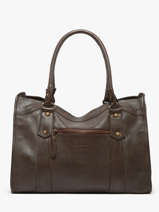 Shoulder Bag Cow A4 Leather Basilic pepper Brown cow BCOW31
