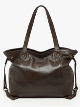 Shoulder Bag Cow A4 Leather Basilic pepper Brown cow 155N