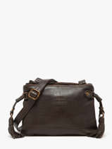 Sac Bandouli�re Cow Cuir Basilic pepper Marron cow BCOW82