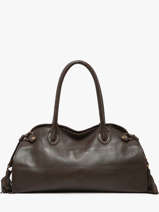 Sac Port� �paule Cow Cuir Basilic pepper Marron cow BCOW84