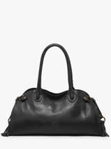 Sac Port paule Cow Cuir Basilic pepper Noir cow BCOW84