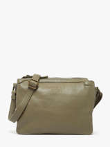 Shoulder Bag Cow Leather Basilic pepper Green cow BCOW83