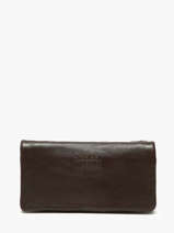 Leather Cow Wallet Basilic pepper Brown cow BCOW96