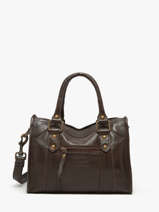 Sac Bandouli�re Cow Cuir Basilic pepper Marron cow BCOW72