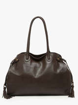 Sac Port� �paule A4 Cow Cuir Basilic pepper Marron cow BCOW85