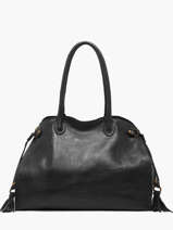 Sac Port paule A4 Cow Cuir Basilic pepper Noir cow BCOW85