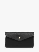 Porte-monnaie Cuir Milano Noir caviar CA23113