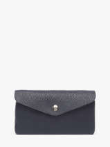 Porte-monnaie Cuir Milano Bleu caviar CA23113