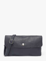 Sac Bandouli�re Caviar Cuir Milano Bleu caviar CA23067