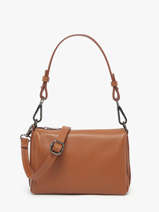 Sac Bandouli�re Caviar Cuir Milano Marron caviar CA25065