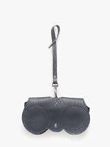 Sunglass Case Leather Milano Blue caviar CA25069