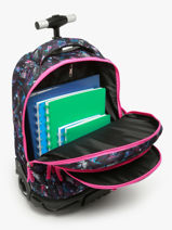 2-compartment Wheeled Schoolbag Cameleon Pink futur SR45-vue-porte