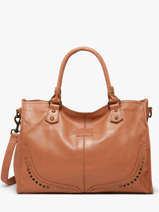 Sac  Main Glam Eyelet Cuir Basilic pepper Marron glam eyelet BGLE31