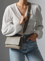 Sac Bandoulire Nessa Cuir Michael kors Beige nessa T5G8ZM1L-vue-porte