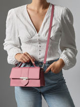 Sac Bandouli�re Paris Ily Cuir Lancaster Rose paris ily 10-vue-porte