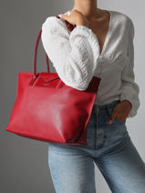Sac Cabas Maya Lancaster Rouge maya 20-vue-porte