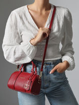 Crossbody Bag Milano Ana Leather Lancaster Red milano ana 101-vue-porte