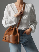 Shoulder Bag Alba Double Leather Lancaster Brown alba double 81-vue-porte