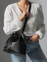 Sac Bandoulire Alba Double Cuir Lancaster Noir alba double 81-vue-porte