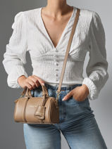 Sac Bandoulire Milano Ana Cuir Lancaster Beige milano ana 101-vue-porte