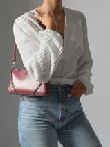 Sac Baguette Suave Cuir Lancaster Rose suave even 14-vue-porte