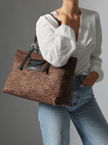 Shoulder Bag Jungle Lancaster Multicolor jungle 48-vue-porte