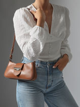 Sac Port paule Paris Ily Cuir Lancaster Marron paris ily 40-vue-porte