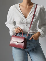 Sac Bandoulire S Suave Cuir Lancaster Rose suave even 16-vue-porte