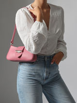 Sac Port� �paule Paris Ily Cuir Lancaster Rose paris ily 40-vue-porte