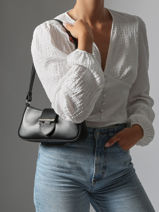 Sac Port� �paule Paris Ily Cuir Lancaster Noir paris ily 40-vue-porte