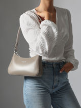 Leather Suave Crossbody Bag Lancaster Gray suave ace 22-vue-porte