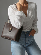 Crossbody Bag Top Double Lancaster Brown top double 62-vue-porte