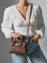 Shoulder Bag Milano Cosmos Leather Lancaster Brown milano cosmos 79-vue-porte